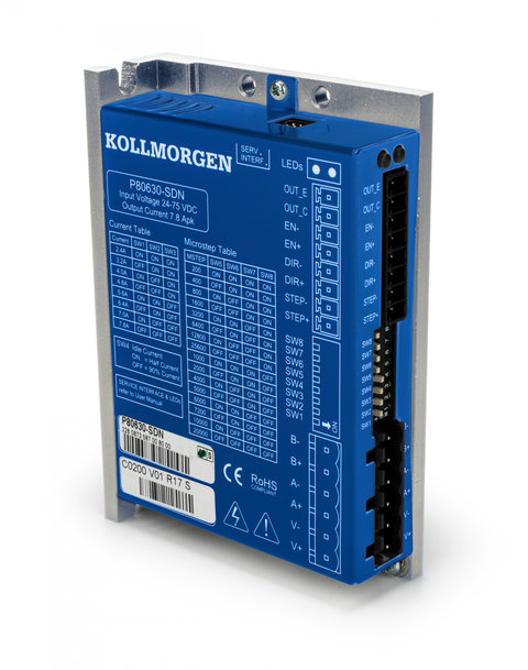 Kollmorgen, gelişmiş P8000 serisini yeni P80630-SDN Step Motor Sürücü ile çıkarıyor
